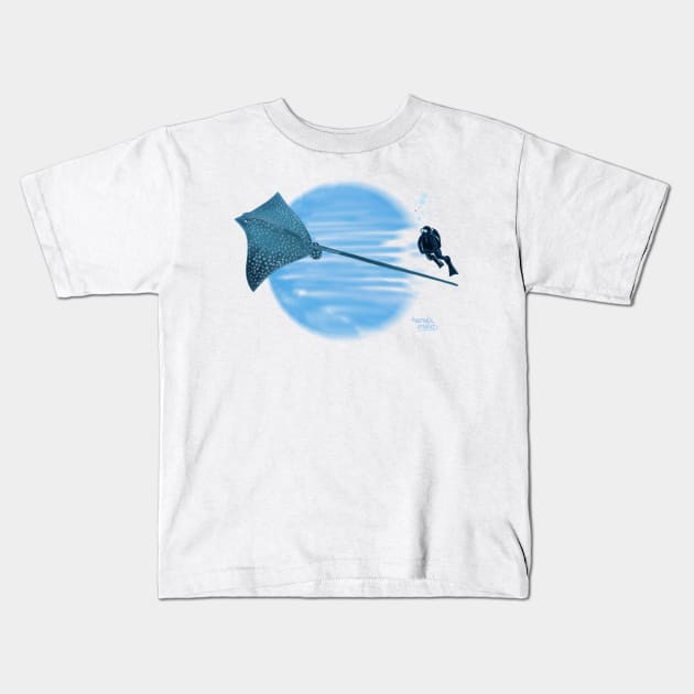 Eagle Ray Kids T-Shirt by Aurealis